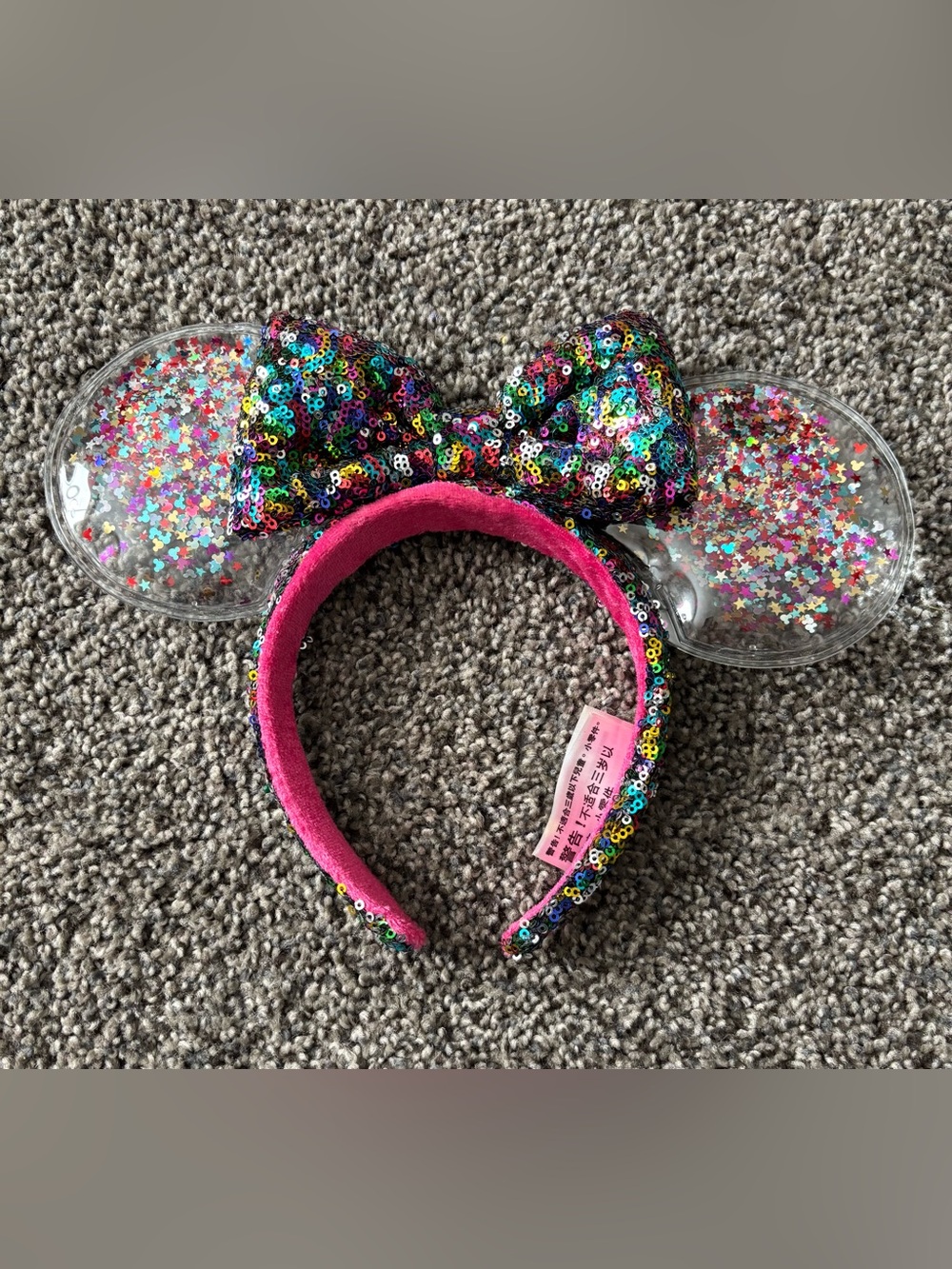 NWT Disney Multicolor Sequin Minnie Ears Headband
